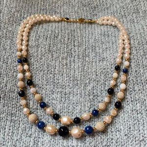 Faux pearl necklace